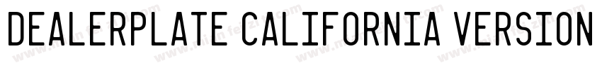 Dealerplate California Version 100字体转换